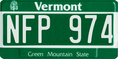 VT license plate NFP974