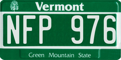 VT license plate NFP976