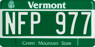 VT license plate NFP977