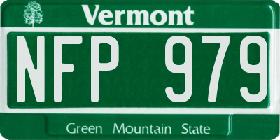 VT license plate NFP979