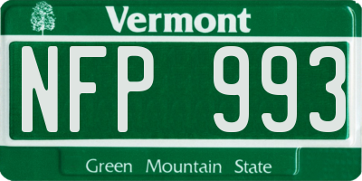 VT license plate NFP993