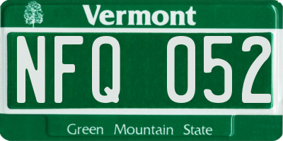 VT license plate NFQ052