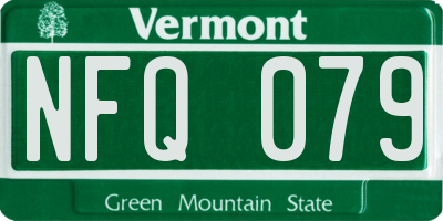 VT license plate NFQ079