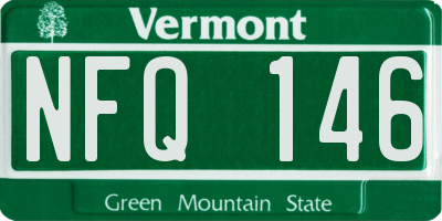 VT license plate NFQ146