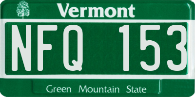 VT license plate NFQ153