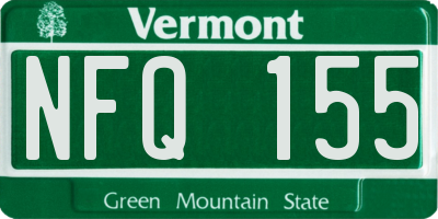 VT license plate NFQ155