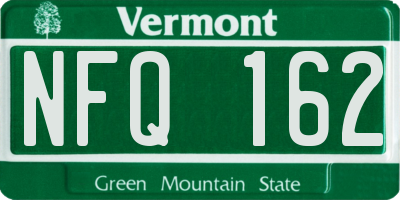 VT license plate NFQ162