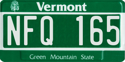 VT license plate NFQ165
