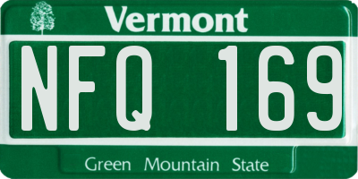 VT license plate NFQ169