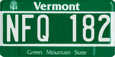 VT license plate NFQ182