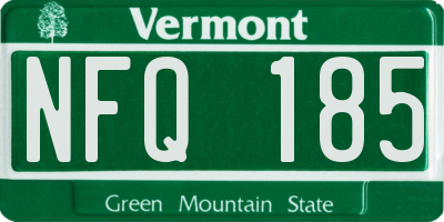 VT license plate NFQ185