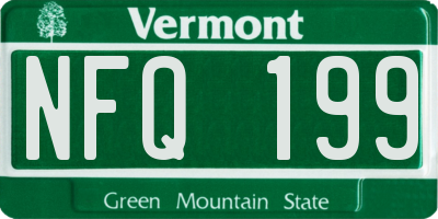 VT license plate NFQ199