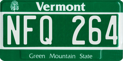 VT license plate NFQ264