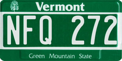 VT license plate NFQ272