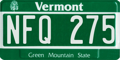 VT license plate NFQ275