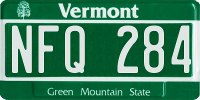 VT license plate NFQ284