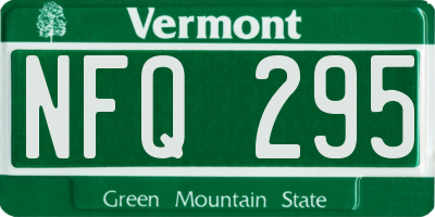 VT license plate NFQ295