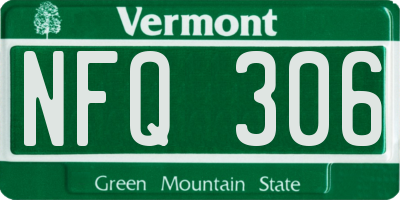 VT license plate NFQ306
