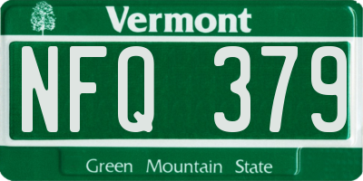 VT license plate NFQ379