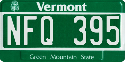 VT license plate NFQ395