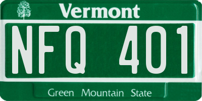 VT license plate NFQ401