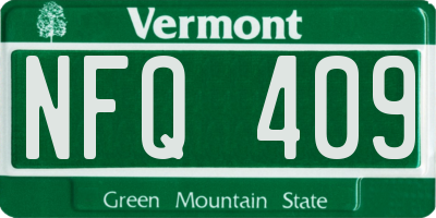 VT license plate NFQ409