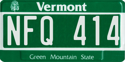 VT license plate NFQ414