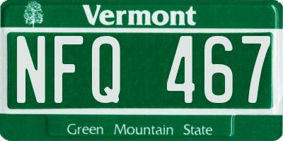 VT license plate NFQ467