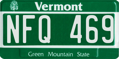 VT license plate NFQ469