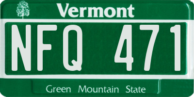 VT license plate NFQ471