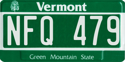 VT license plate NFQ479