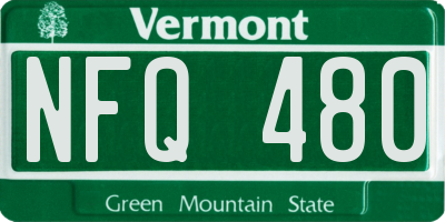 VT license plate NFQ480
