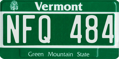 VT license plate NFQ484