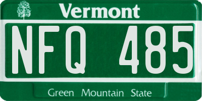 VT license plate NFQ485