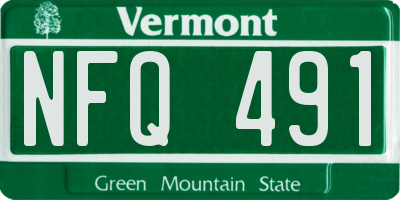 VT license plate NFQ491