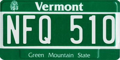 VT license plate NFQ510