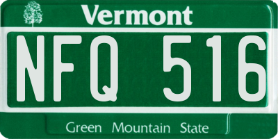 VT license plate NFQ516