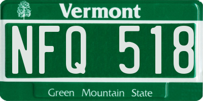 VT license plate NFQ518