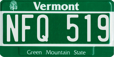 VT license plate NFQ519