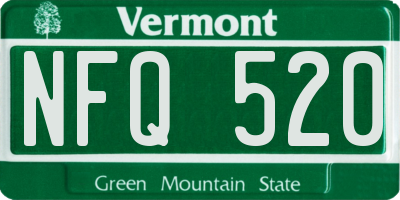 VT license plate NFQ520