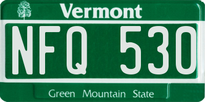 VT license plate NFQ530