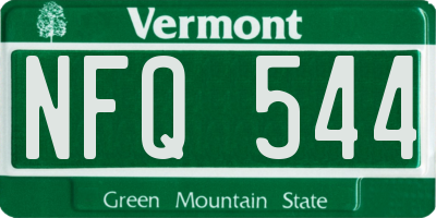 VT license plate NFQ544
