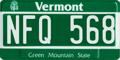 VT license plate NFQ568