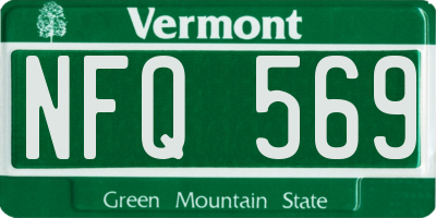 VT license plate NFQ569