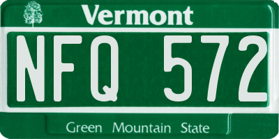 VT license plate NFQ572