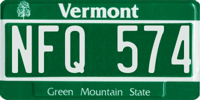 VT license plate NFQ574