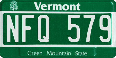 VT license plate NFQ579