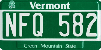VT license plate NFQ582