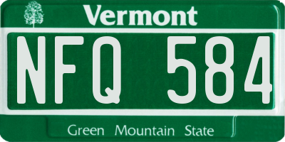 VT license plate NFQ584