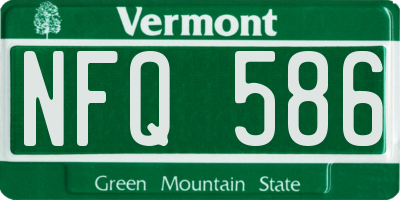 VT license plate NFQ586